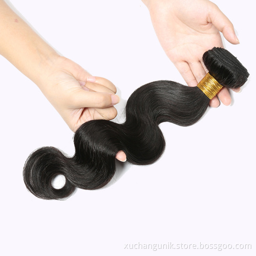 Brazilian Body Wave Hair 4 Bundles with Closure Remy Human Hair Weave Bundles With Closure Natural Color
